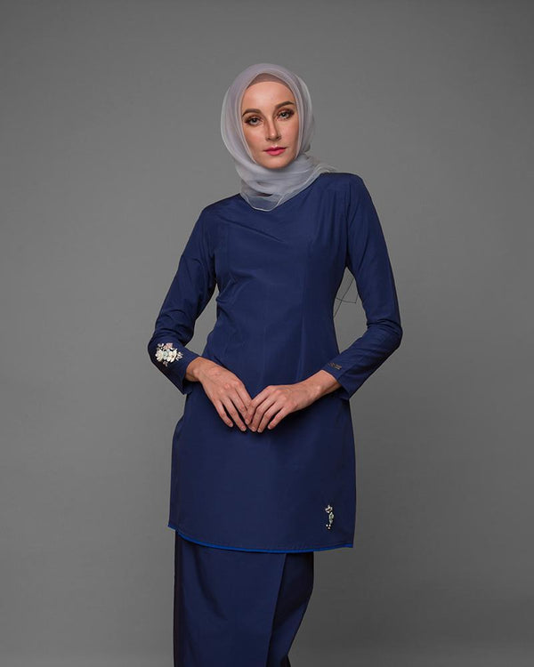 Baju Kurung Moden Iris Majestic Blue