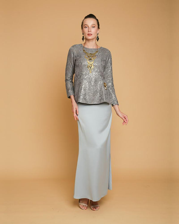 Camellia Luxe Peplum Grey