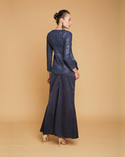 Camellia Luxe Peplum Dark Blue