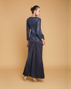 Camellia Luxe Peplum Dark Blue