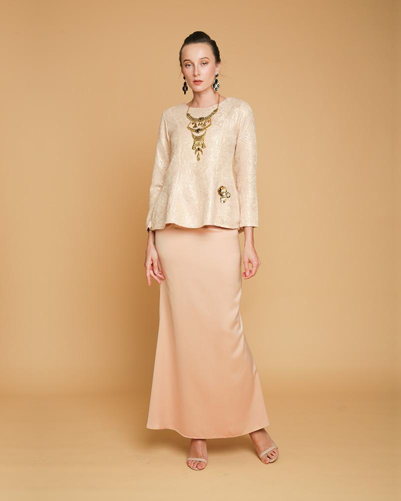 Camellia Luxe Peplum Nude