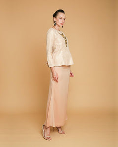 Camellia Luxe Peplum Nude