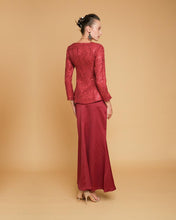 Camellia Luxe Peplum Maroon