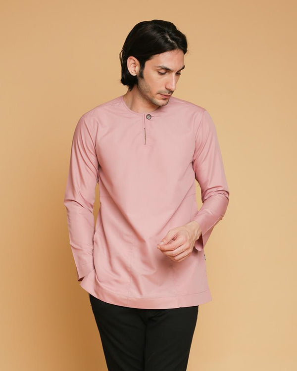 Kurta Teluk Belanga Klasik Dusty Pink