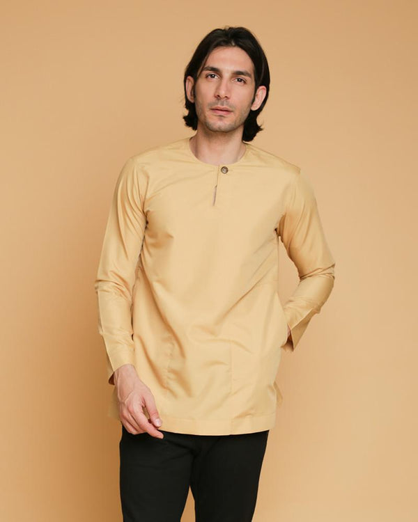 Kurta Teluk Belanga Klasik Soft Yellow