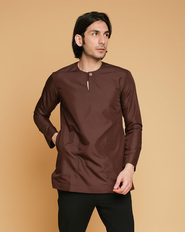 Kurta Teluk Belanga Klasik Dark Brown