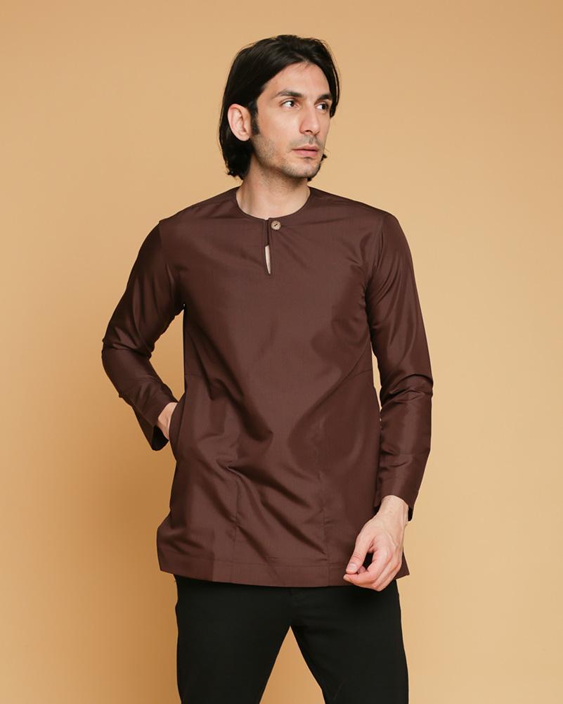 Kurta Teluk Belanga Klasik Dark Brown