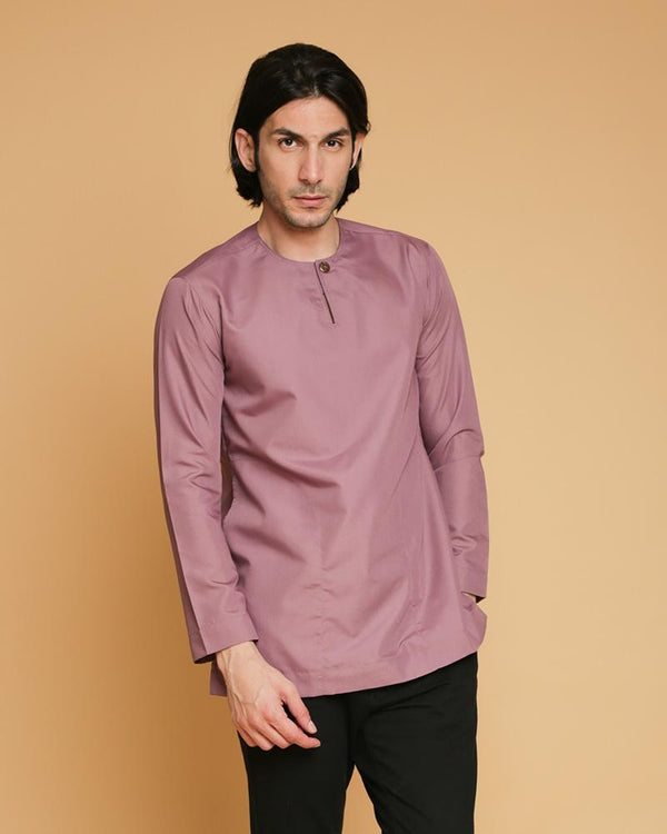 Kurta Teluk Belanga Klasik Dusty Purple