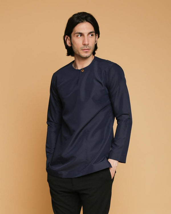 Kurta Teluk Belanga Klasik Dark Blue