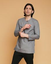 Kurta Teluk Belanga Klasik Grey